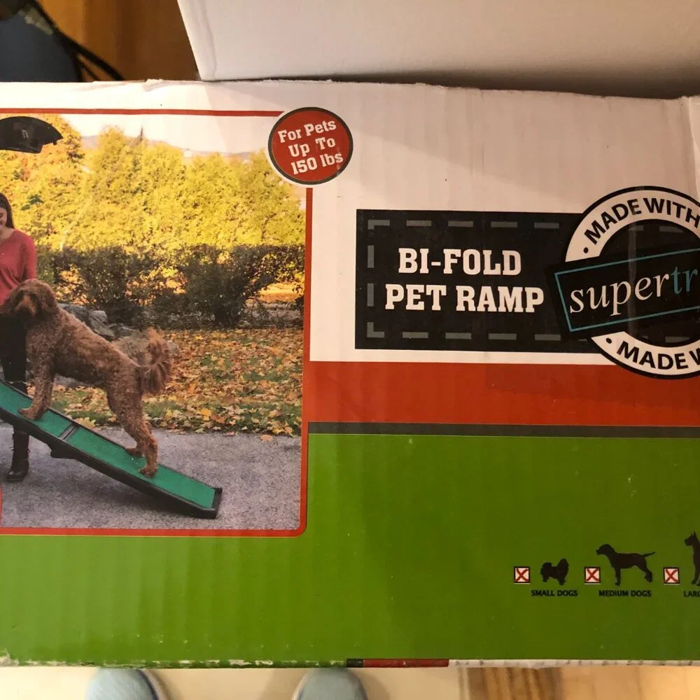Pet Gear New bi fold dog pet ramp 66 inches Long Supports 150 -200 lbs.